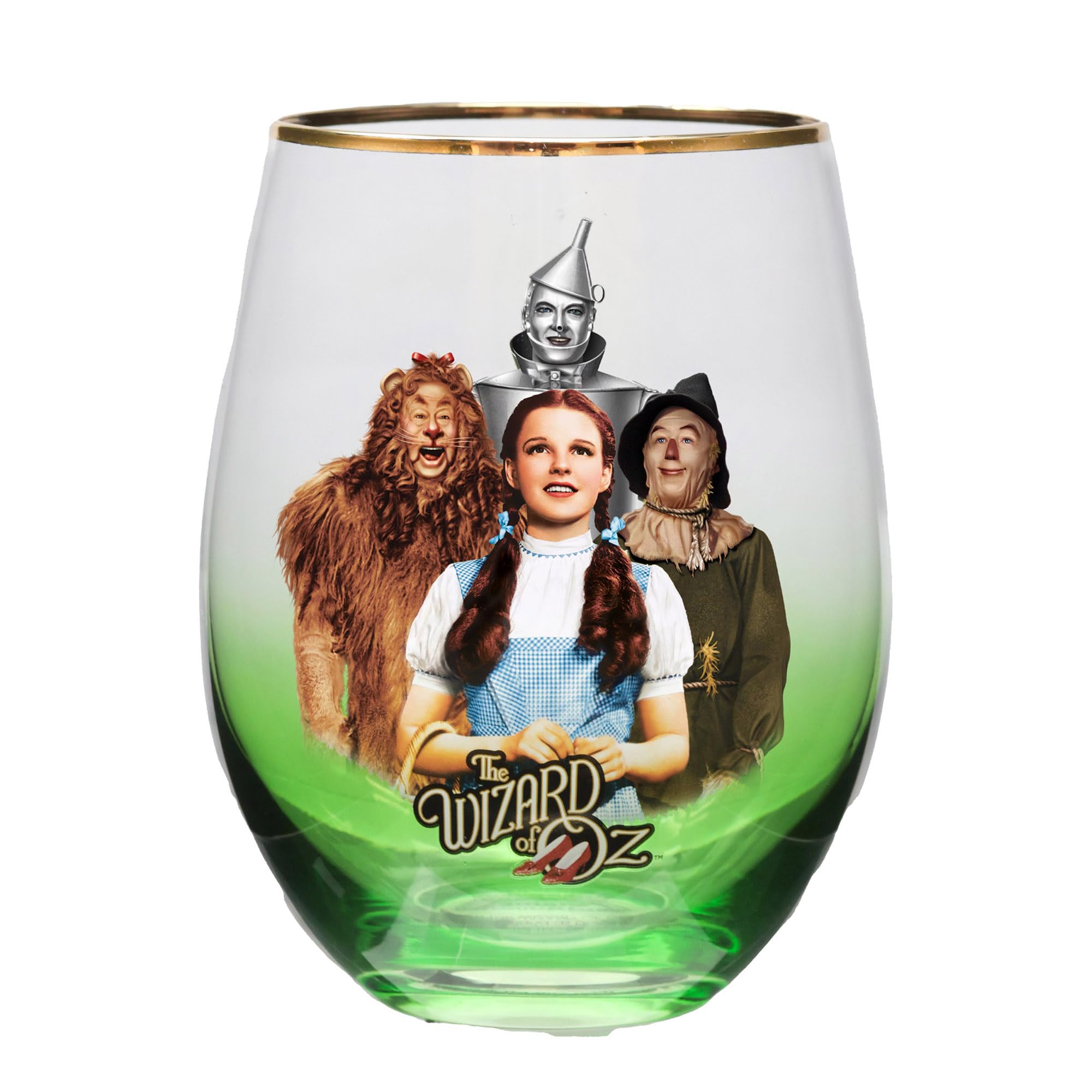 Spoontiques - Wizard of Oz Stemless Glass Wine Tumbler - Stemless Wine Glass - 20 oz - 4.75" Tall