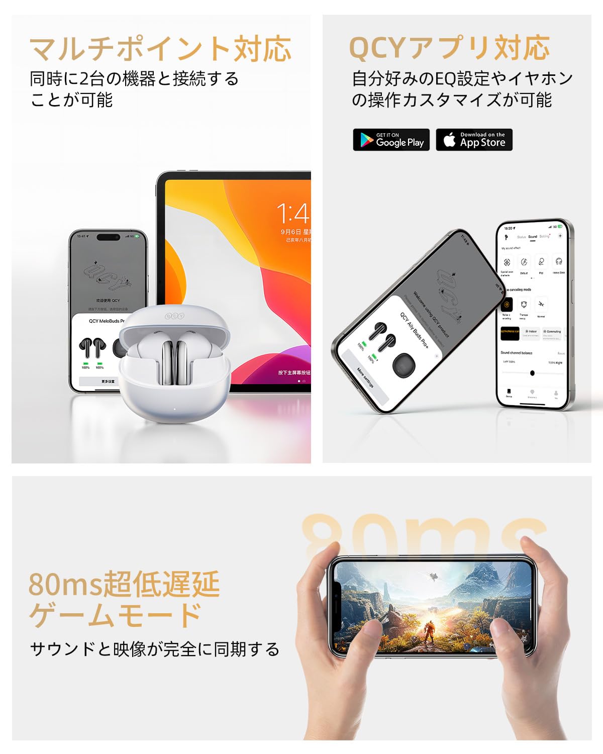 Amazon.co.jp: [VGP 2025 Gold Award] QCY MeloBuds Pro Wireless