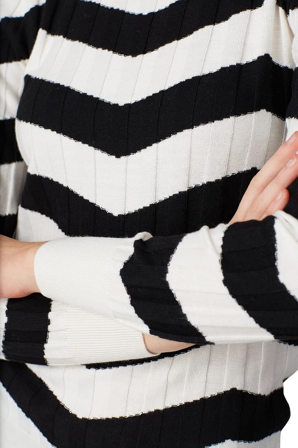 Rent The Runway Pre-Loved Ribbed Chevron Sweater - Image 5