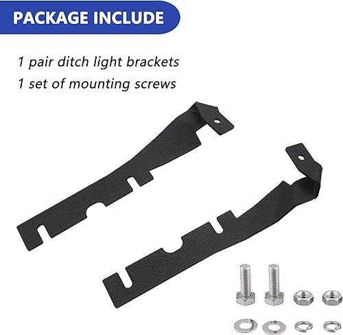 Miniatura 8 de Soportes de luz para bisagra de capó de zanja para Dodge Ram 1500 2500 3500 2009-2018 Soporte de montaje lateral de luz de trabajo LED auxiliar