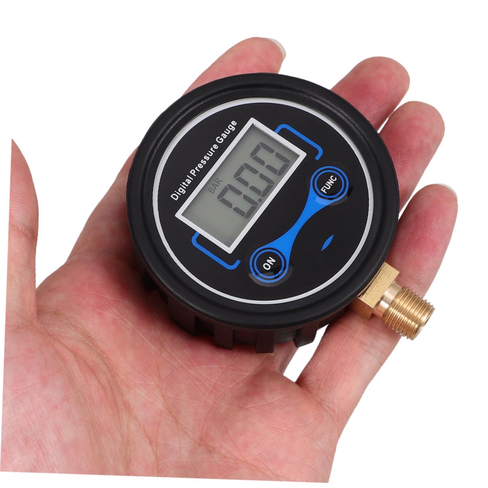 Cabilock 2 Piezas Manómetro De Pantalla Digital Auto Con Indicador Ensayador Manómetro De Presión De Neumáticos Herramienta Medidor De Presión De Aire De Neumáticos Negro El Plastico