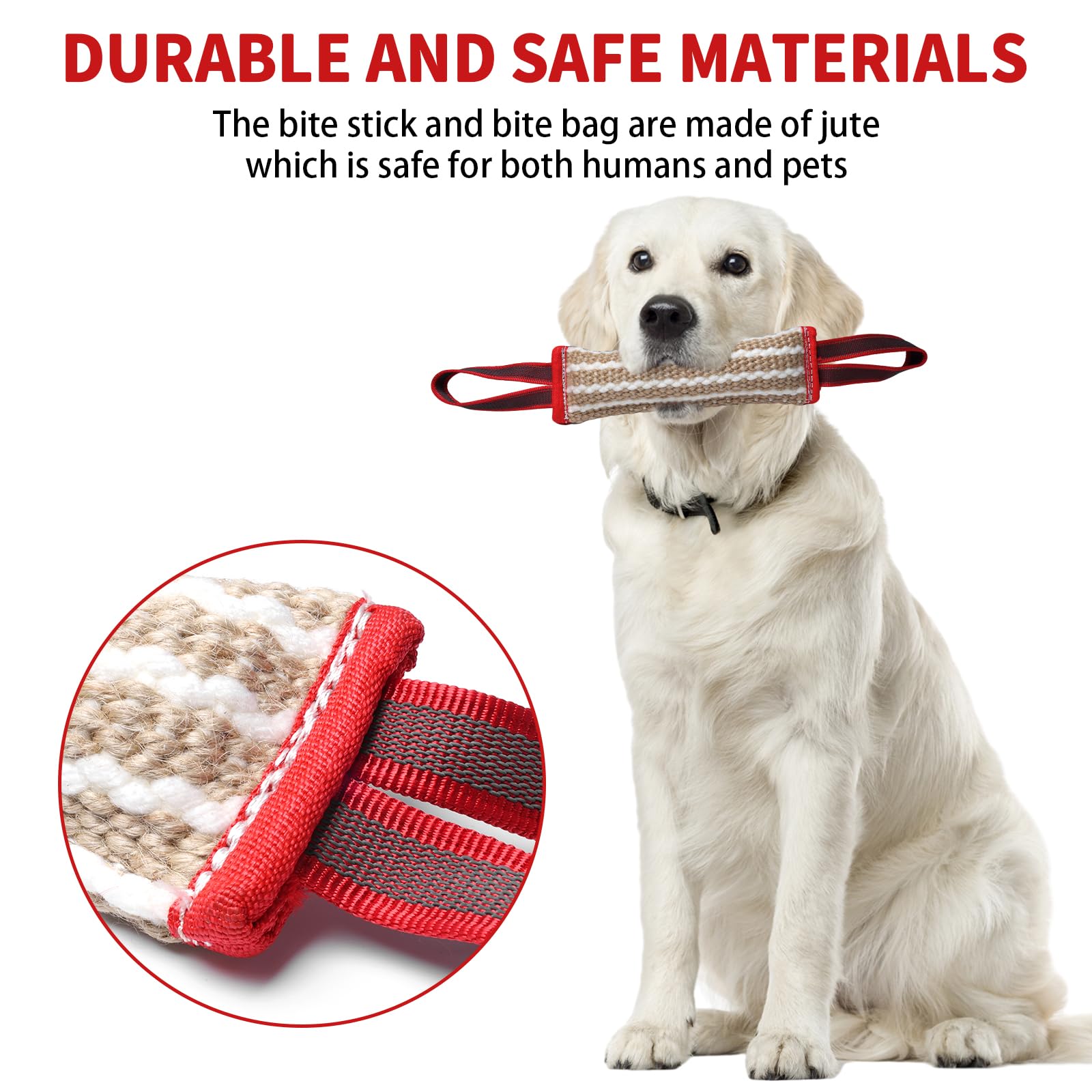 Storystore Dog Bite Pillow + Tug Toy Set including Handles - Image 3