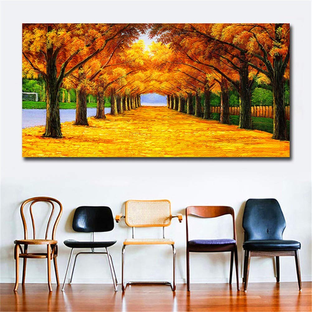5D "zrób to sam" malarstwo diamentowe dla dorosłych, kompletny jesienny las, 60 x 120 cm, diament, obraz, kryształ, stras, haft krzyżykowy, zestaw do haftu, duży diament, sztuka rzemiosło, dekoracja ścienna