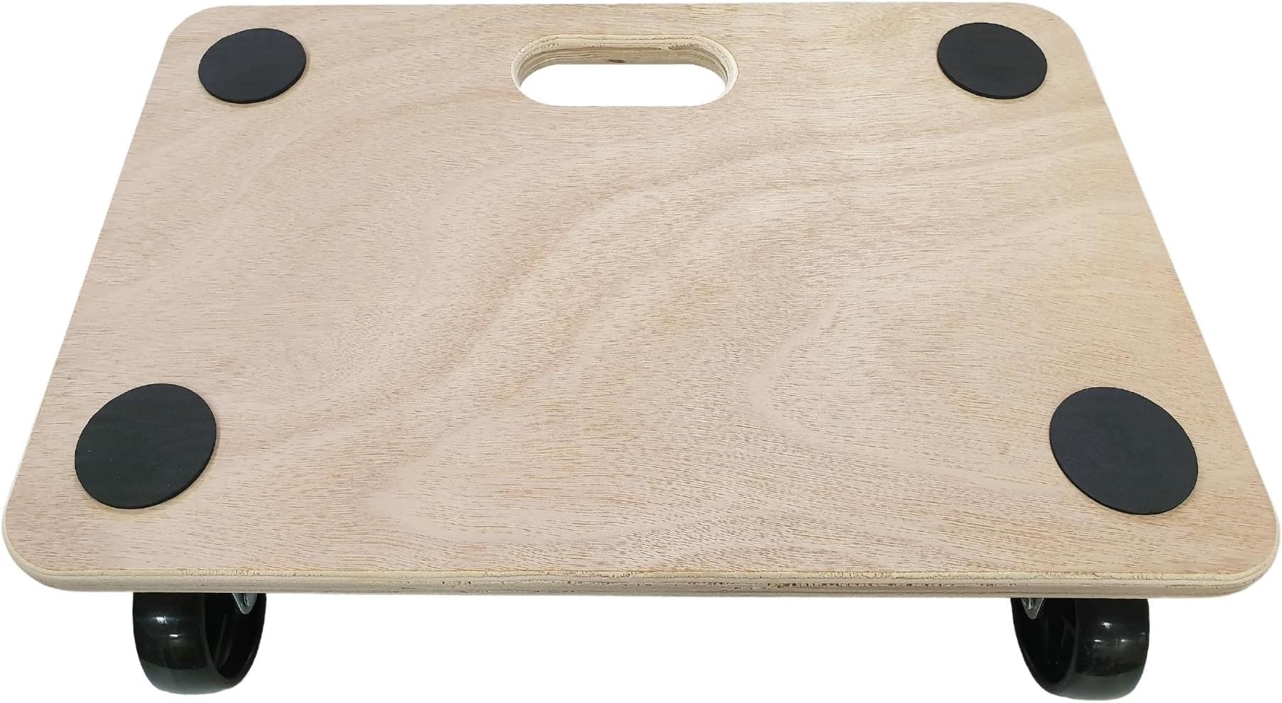 Move-It Platform Dolly With Grip Pads, Heavy-Duty Anti-Slip Transport Roller Trolley For Moving Furniture & Equipment, 180kg Load Capacity, Wooden (45 x 30cm)