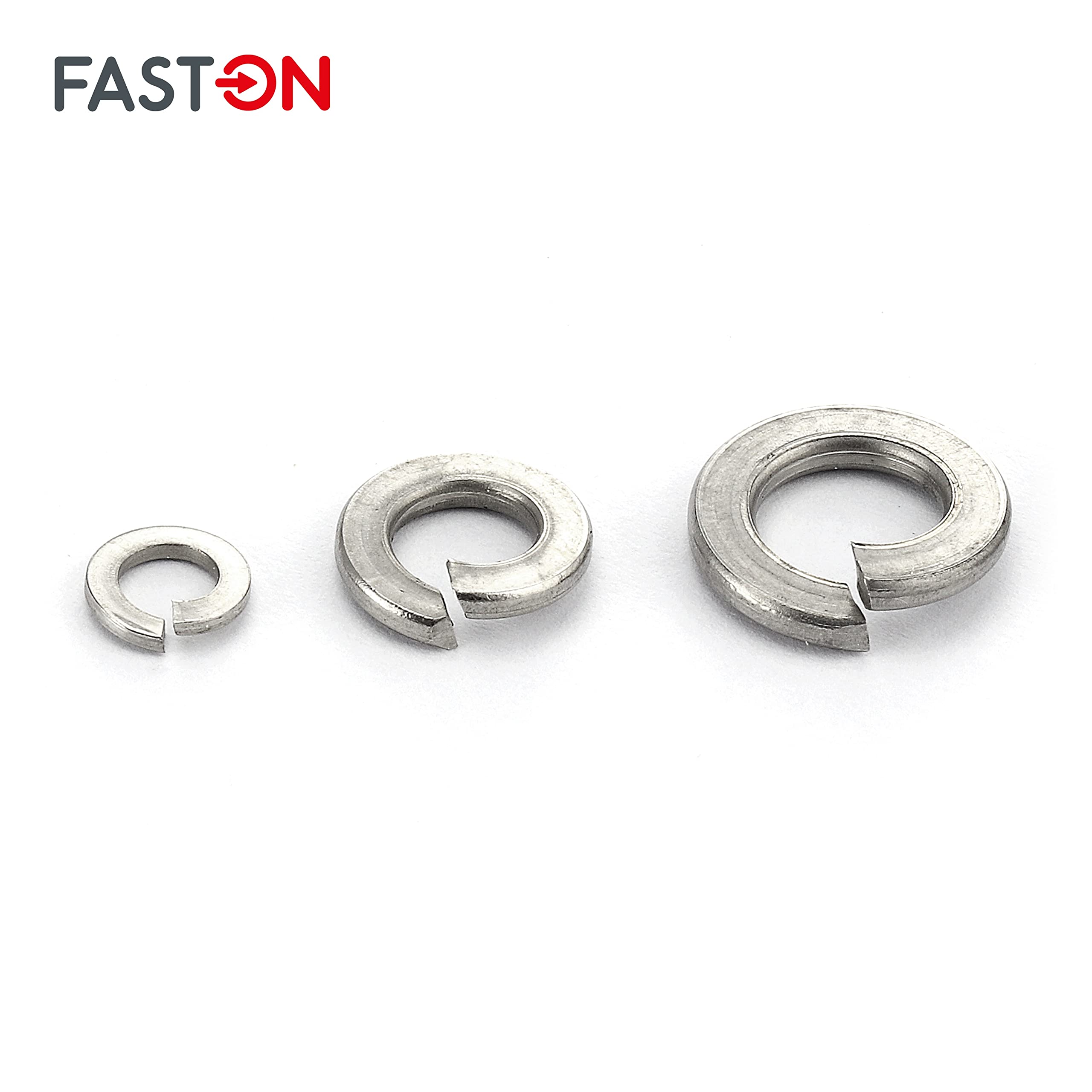 FASTON® Federscheiben M8 Edelstahl A2 V2A (500 Stück) DIN 127 Federringe Sprengringe Unterlegscheiben Beilagscheiben Sperringe Federscheibe Federring Beilagscheibe