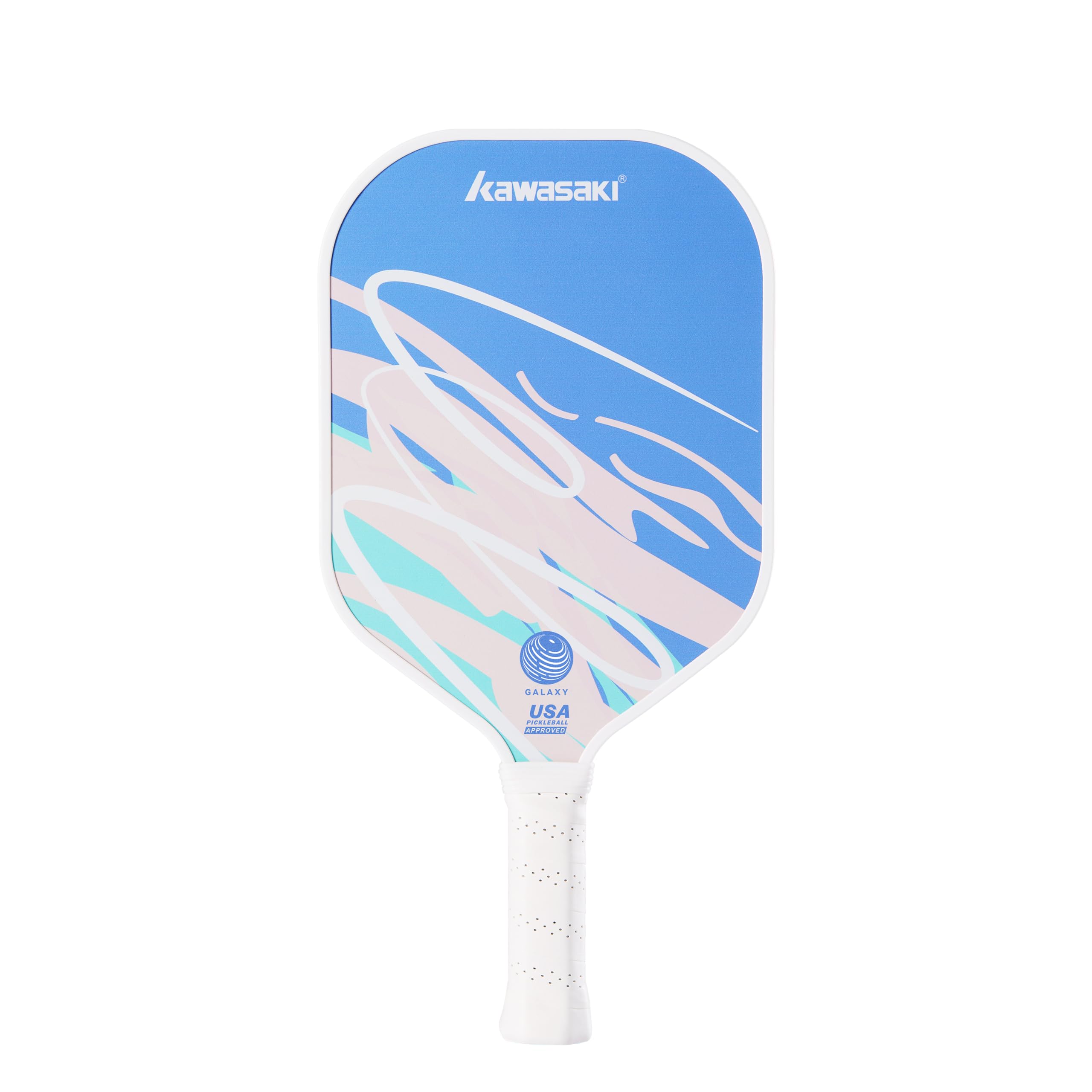 Pickleball Paddel, Kawasaki Paddle Schläger mit Ultra Leichtgewicht Fiberglas-Oberfläche, Polymer-Kern 15mm Pickle Ball Paddel für Anfänger und Freizeitspieler-Galaxy Serie