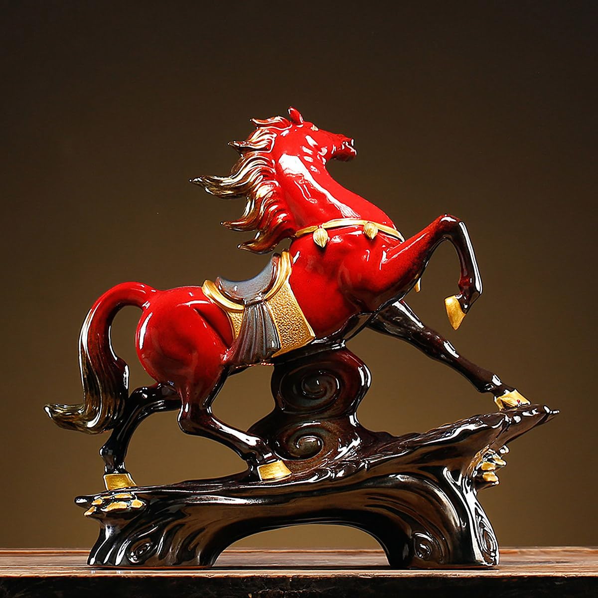 PEVSCO Feng Shui Statue Kupferdrache Dekoration Fen Produktbild-Vorschau 1