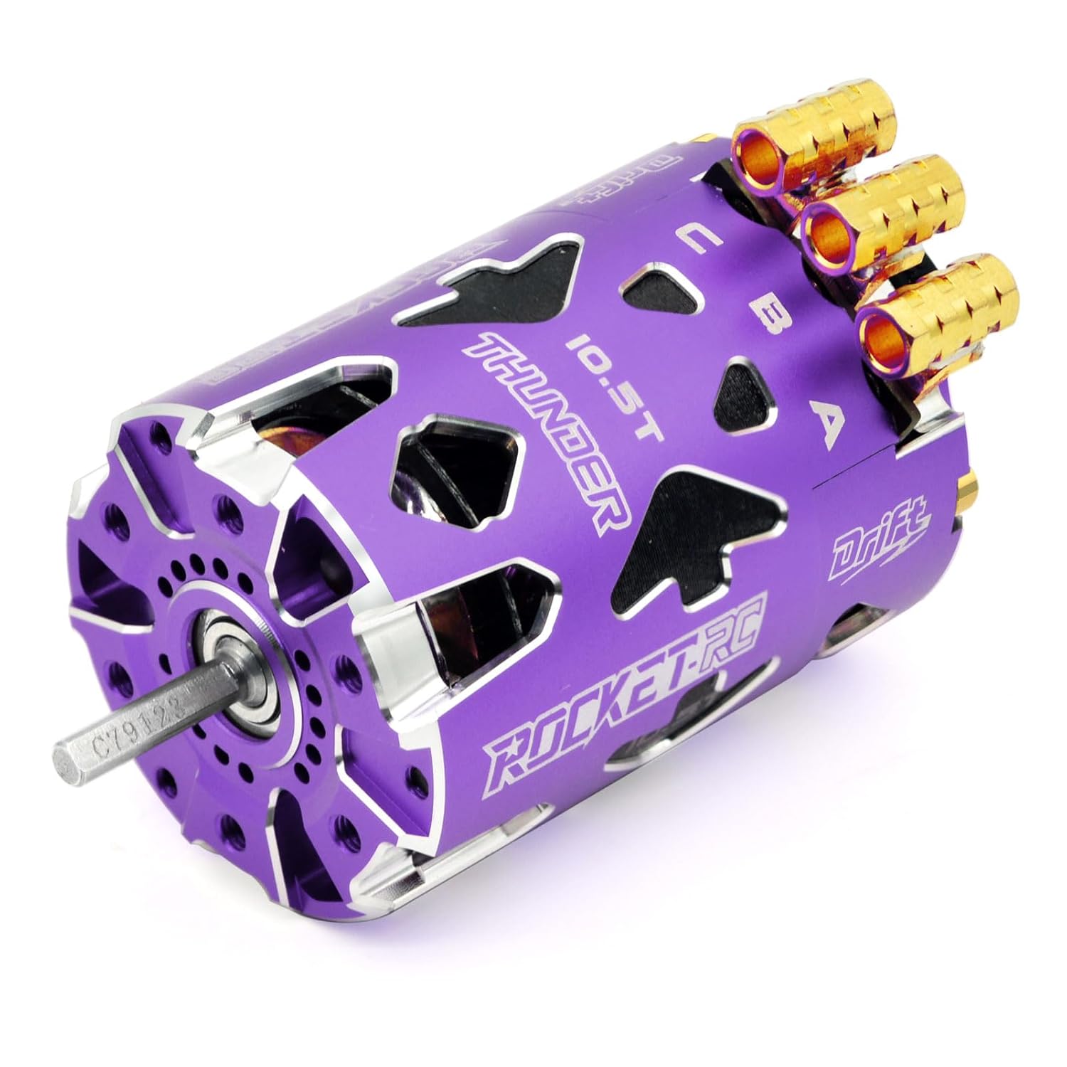 Surpass Hobby 10.5T Brushless Motor Thunder Power 540 Drift Sensored Motor for 1/10th RC Car (Purple 10.5T)