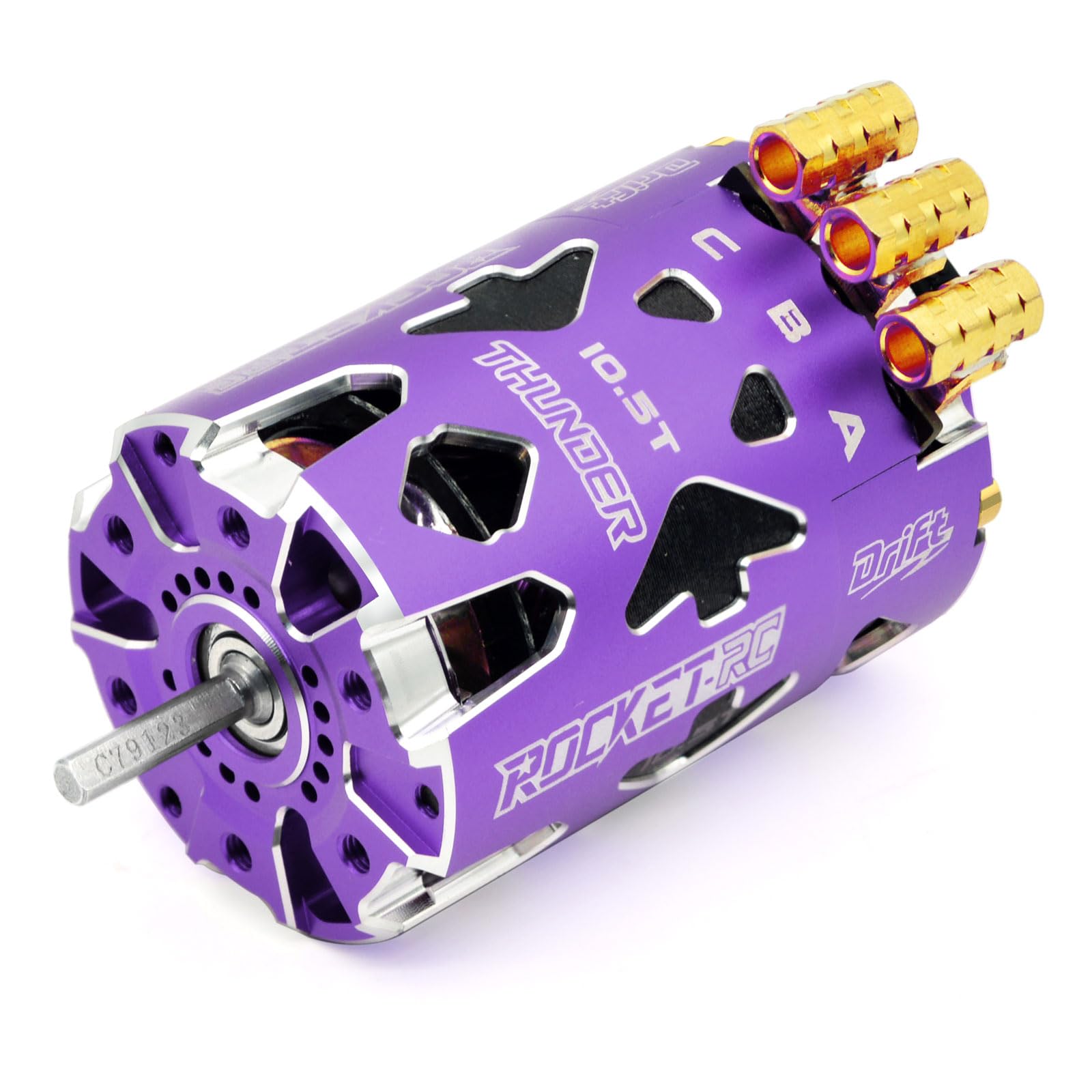 Surpass Hobby 10.5T Brushless Motor Thunder Power 540 Drift Sensored Motor for 1/10th RC Car (Purple 10.5T)