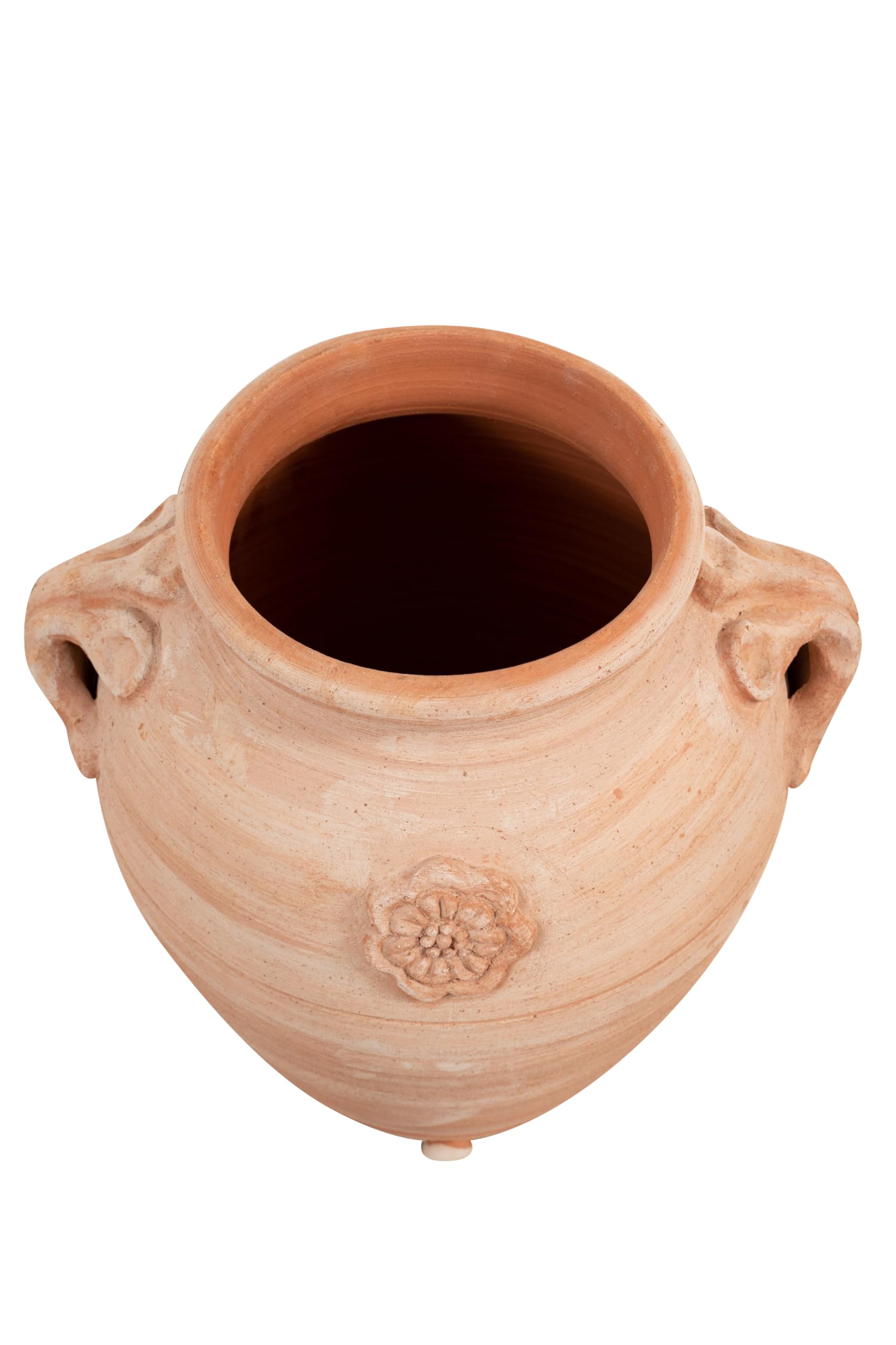 Biscottini Orcio in terracotta con manici 56x46x40 cm - Vasi per piante da esterno - Vaso in terracotta - Vaso alto da interno - Fioriere da esterno decorativa