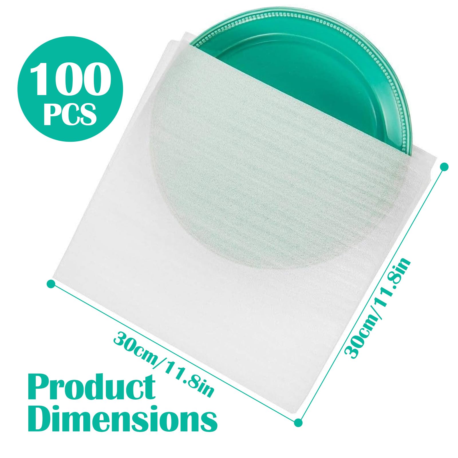 Envoltura de Espuma 30x30 cm 100 Piezas, Material de Embalaje de Burbujas para Mudanza