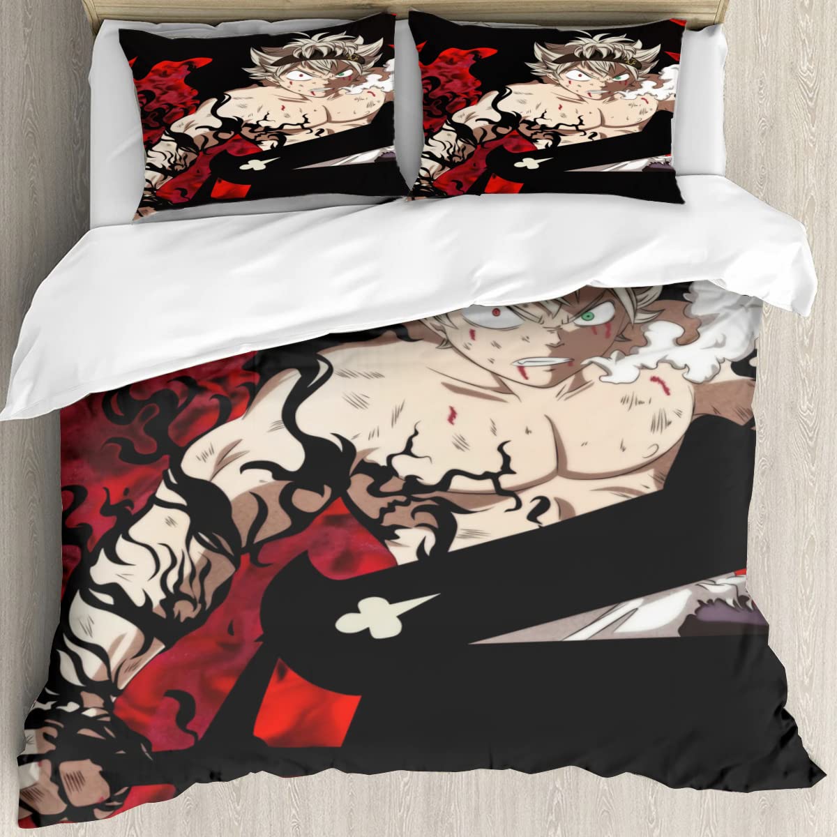 CAT　　[希少]マイケルミラー 布団カバー 枕カバー シングル用セット Amazon｜ブラッククローバー (2) 布団カバー シングル 3点セット