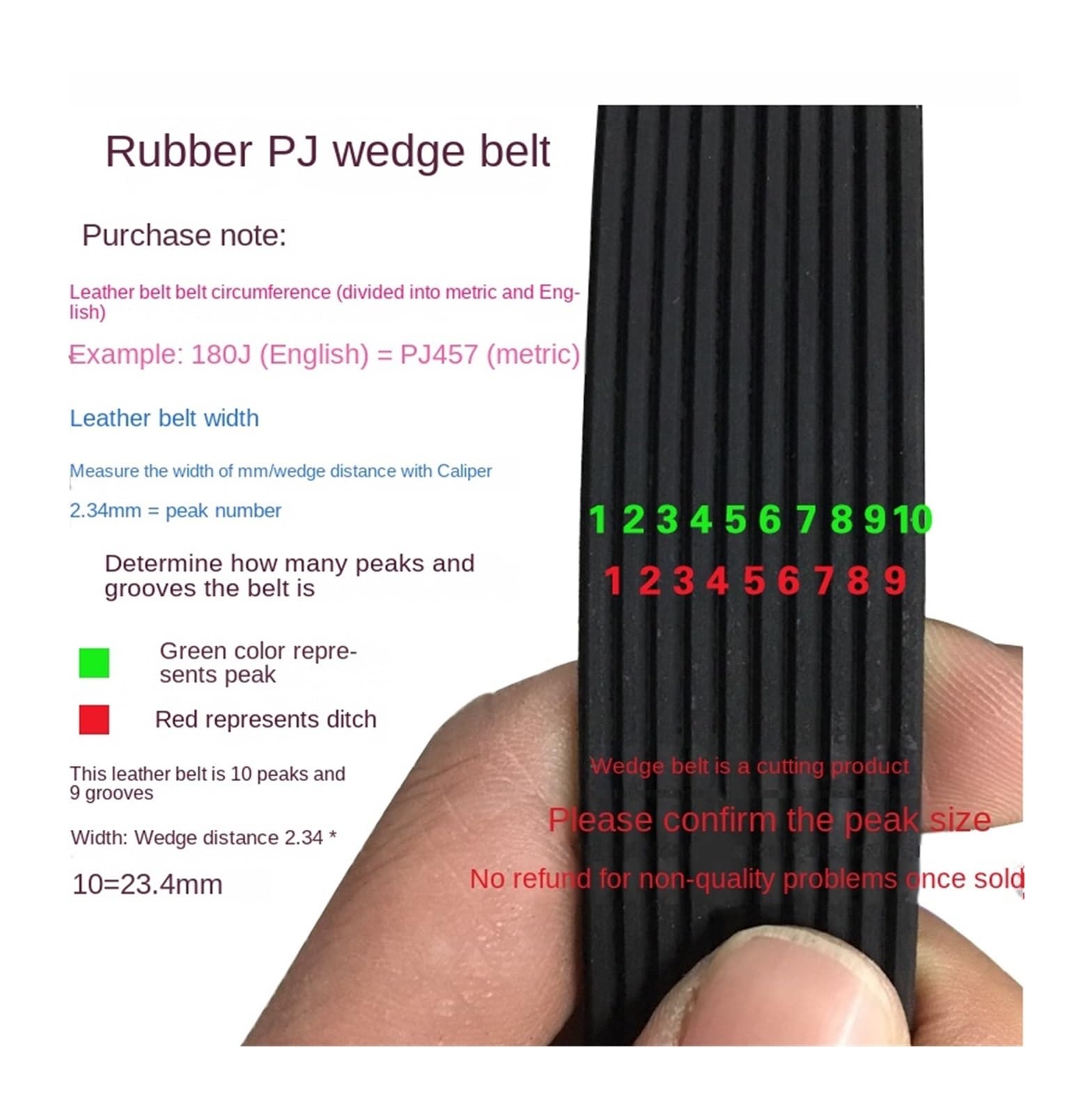 Courroie Striée PJ 410J 6 Ribs - Tapis De Course Vélo Sport Spinning