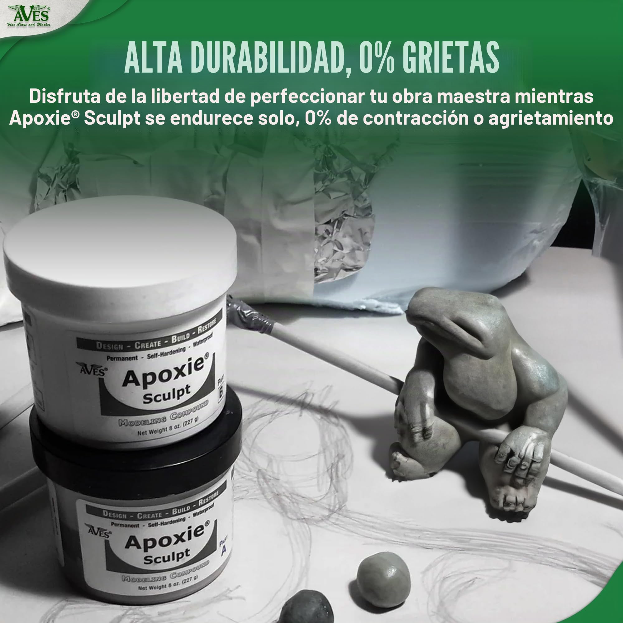 Aves Apoxie Sculpt 1Lb - Pasta epoxy de modelado, 453,6 g, color blanco