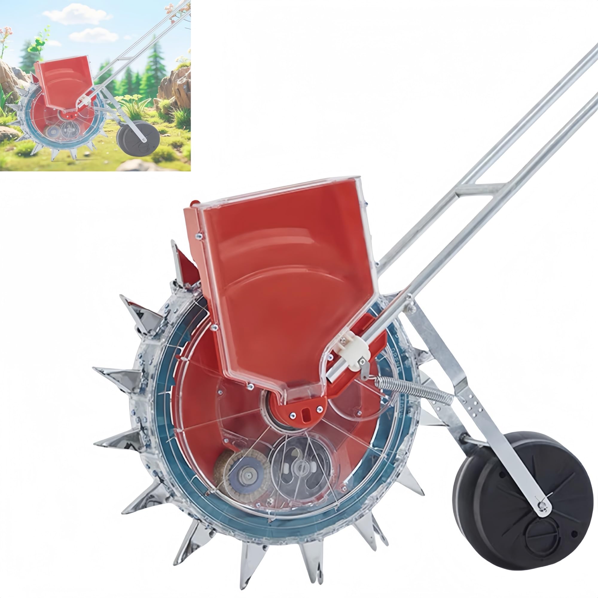 Amazon | 播種機手動種まき機 手動プッシュ タネポン種まき器