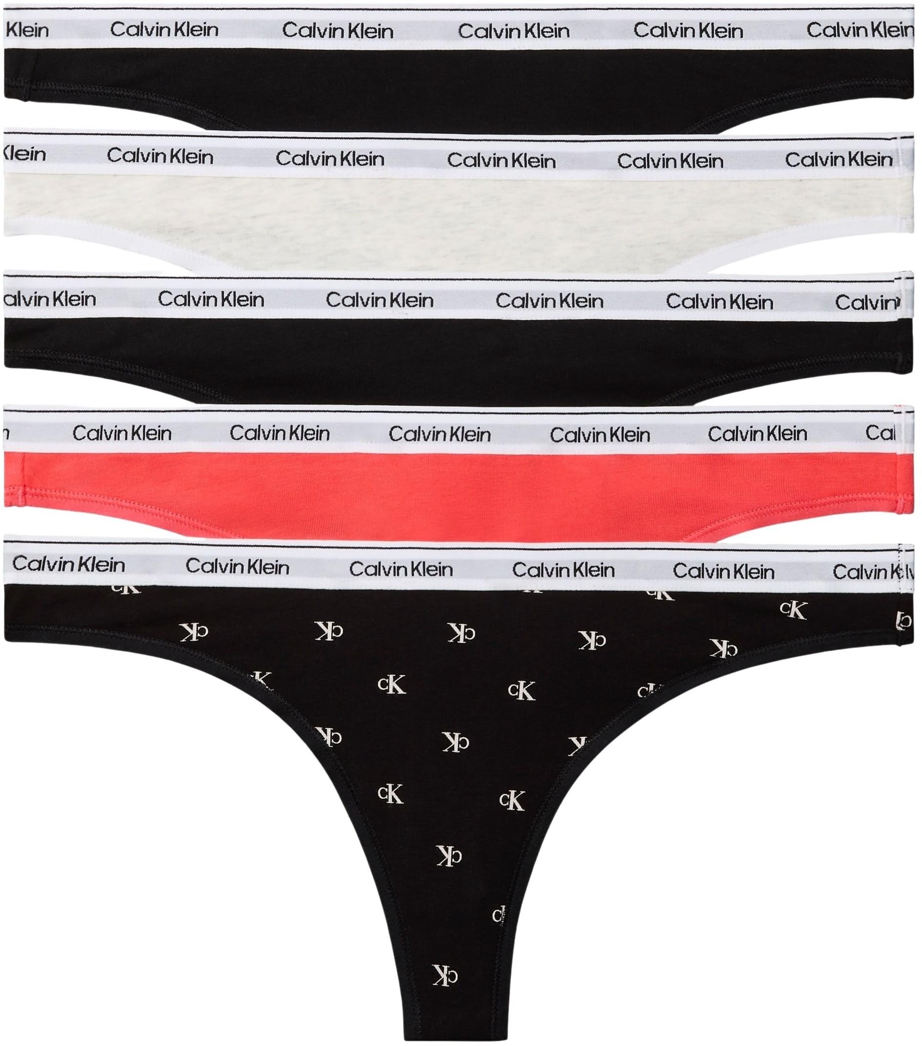 Calvin Klein - Women's Thong 5 Pack - Black - M