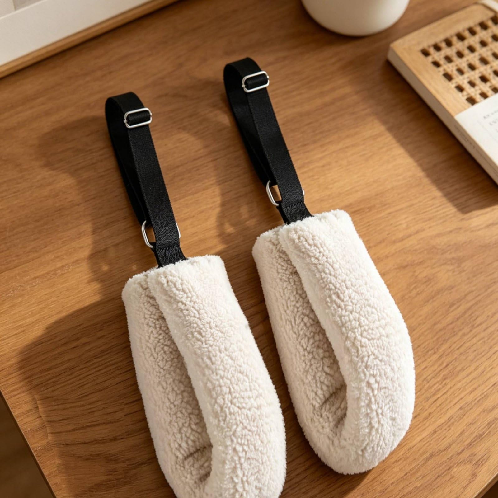 Milageto Correas de Pilates Arnés Correas Cintas con Secciones Acolchadas y Longitud Regulable Adecuadas para Reformer Clases en Estudio Fortalecimiento, Gris