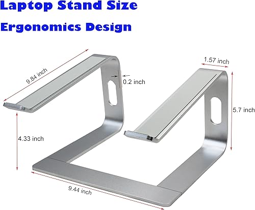 Miniatura 2 de Soportes para laptop, soporte desmontable de aluminio para computadora de escritorio, soporte elevador para portátil compatible con MacBook AirPro,
