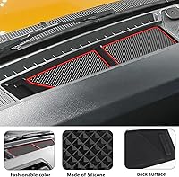Vista 93 de Auovo Bandeja de cubierta para salpicadero compatible con accesorios Ford Bronco 2021 2022 2023 2024 2025 Compartimentos de silicona antideslizante