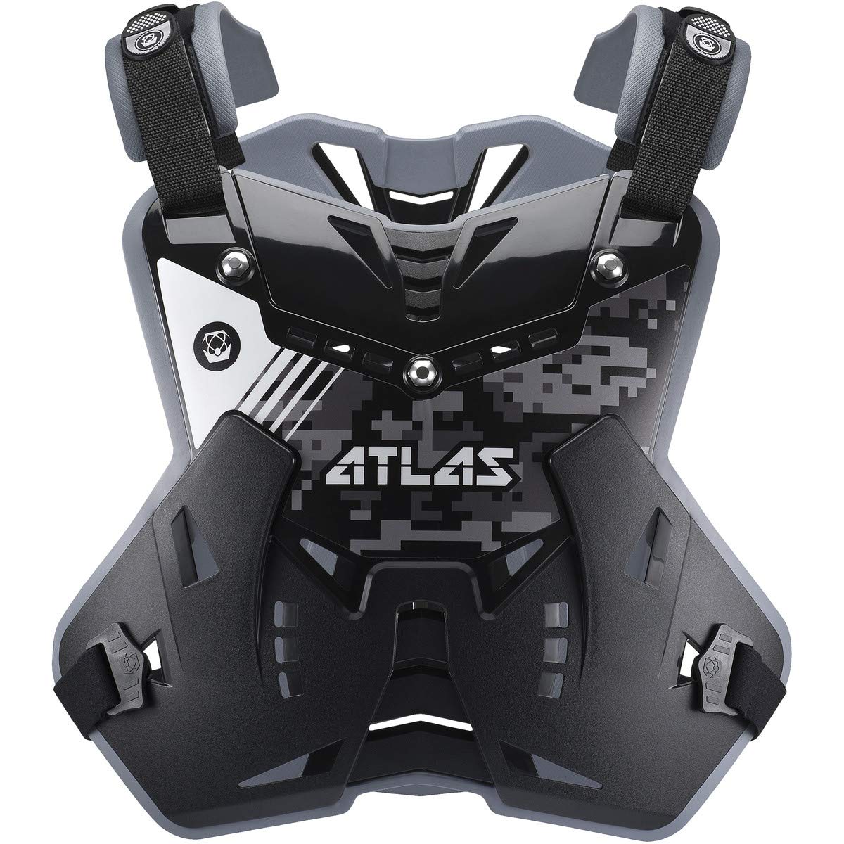 Atlas Brace Technologies Defender Digital Stealth Chest Protector (Black, Adult)