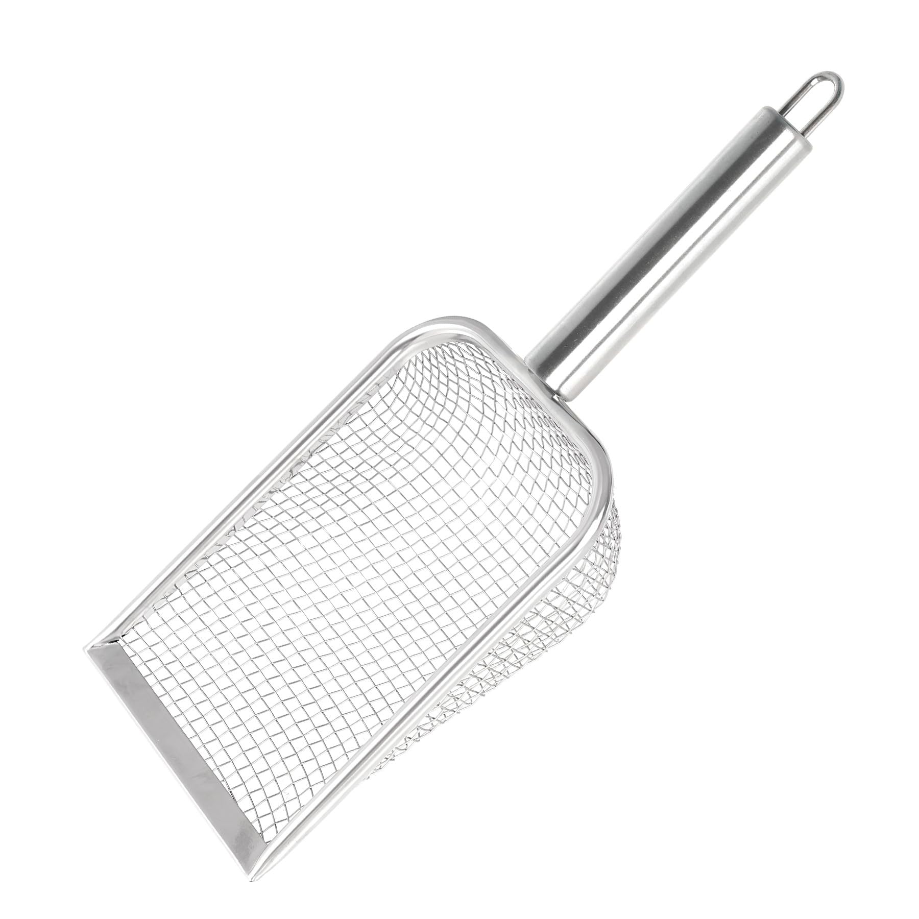 SUMERSHA Cat Litter Scoop Stainless Steel Mesh Scooper for Litter Box Kitten Pooper Lifter, Beach Mesh Shovel for Shell Collecting