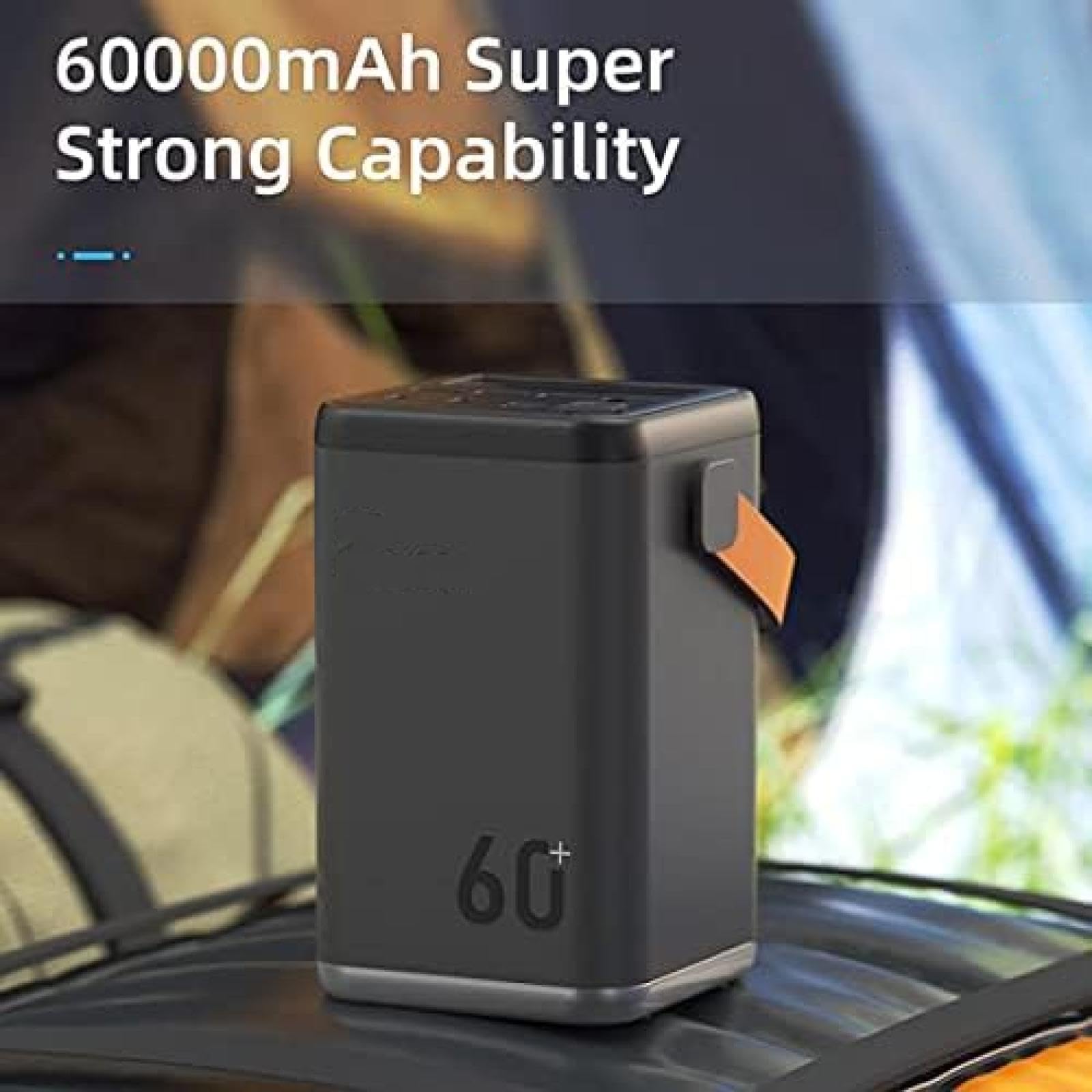 Powerbank Laptop Powerbank/PD20W o dużej pojemności powerbank 200Wh100000mAh o długiej żywotności, przenośny zasilacz do użytku na zewnątrz (100000mAh/biały)
