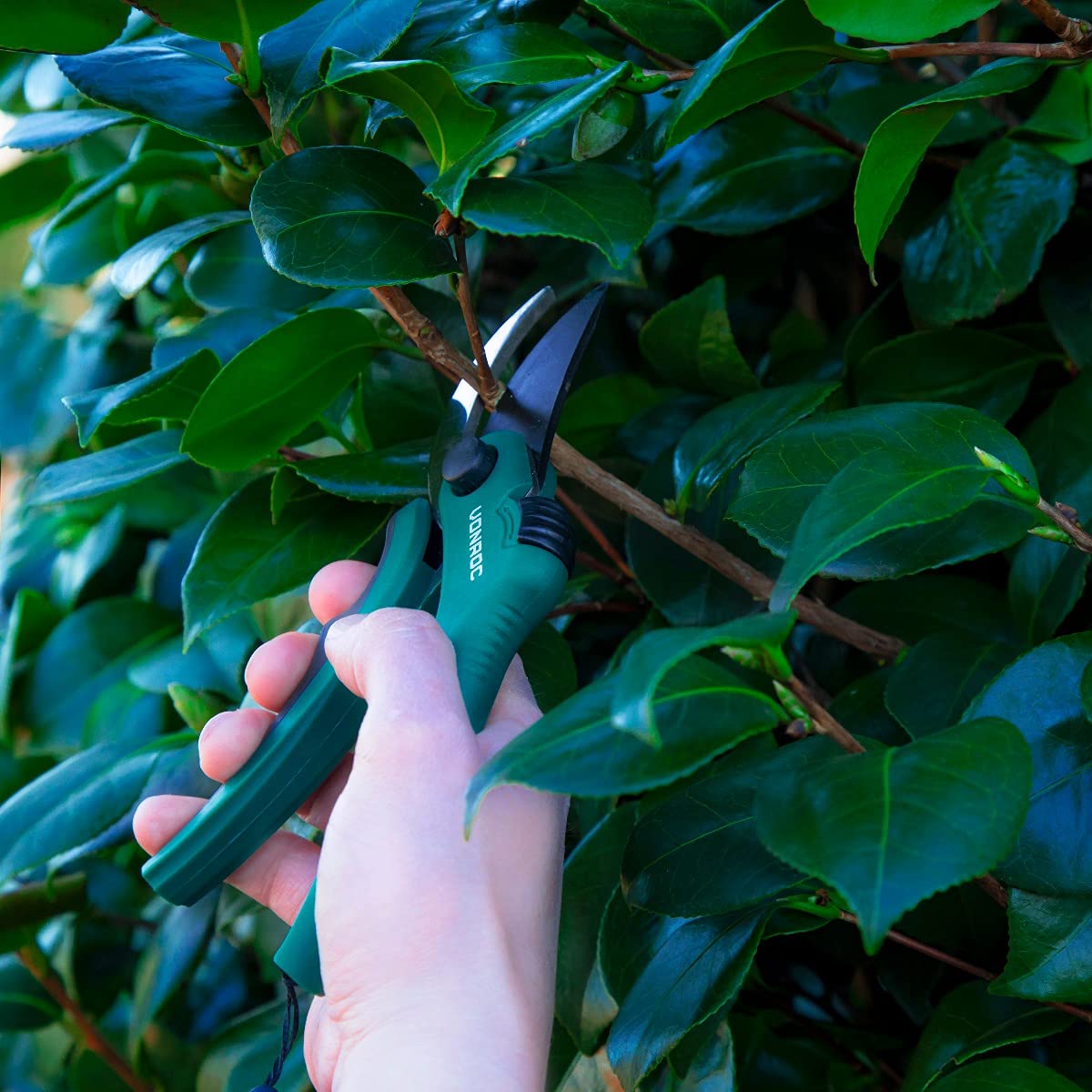 VONROC Kit de Sécateurs - Outils de Coupe pour le Jardin - Cisaille, Ébrancheur, Sécateur - Set de 3 Pièces pour Jardinage - Pour des Travaux d'Élagage Précis et Efficaces