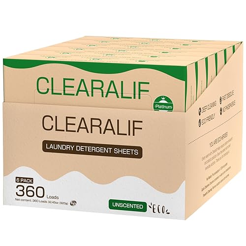 Miniatura 9 de CLEARALIF Hojas de detergente para ropa, hasta 180 cargas, lavanda fresca, sin líquido, ecológicas, cero residuos, ahorran espacio, tiras de