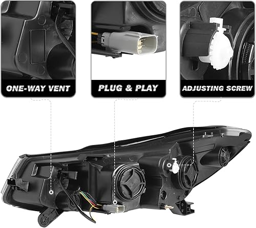 Miniatura 3 de SOCKIR Conjunto de faros delanteros para Chevy TRAX 2017-2022 sin LED DRL NON proyector halógeno de repuesto estilo OE fábrica faro derecho lado del