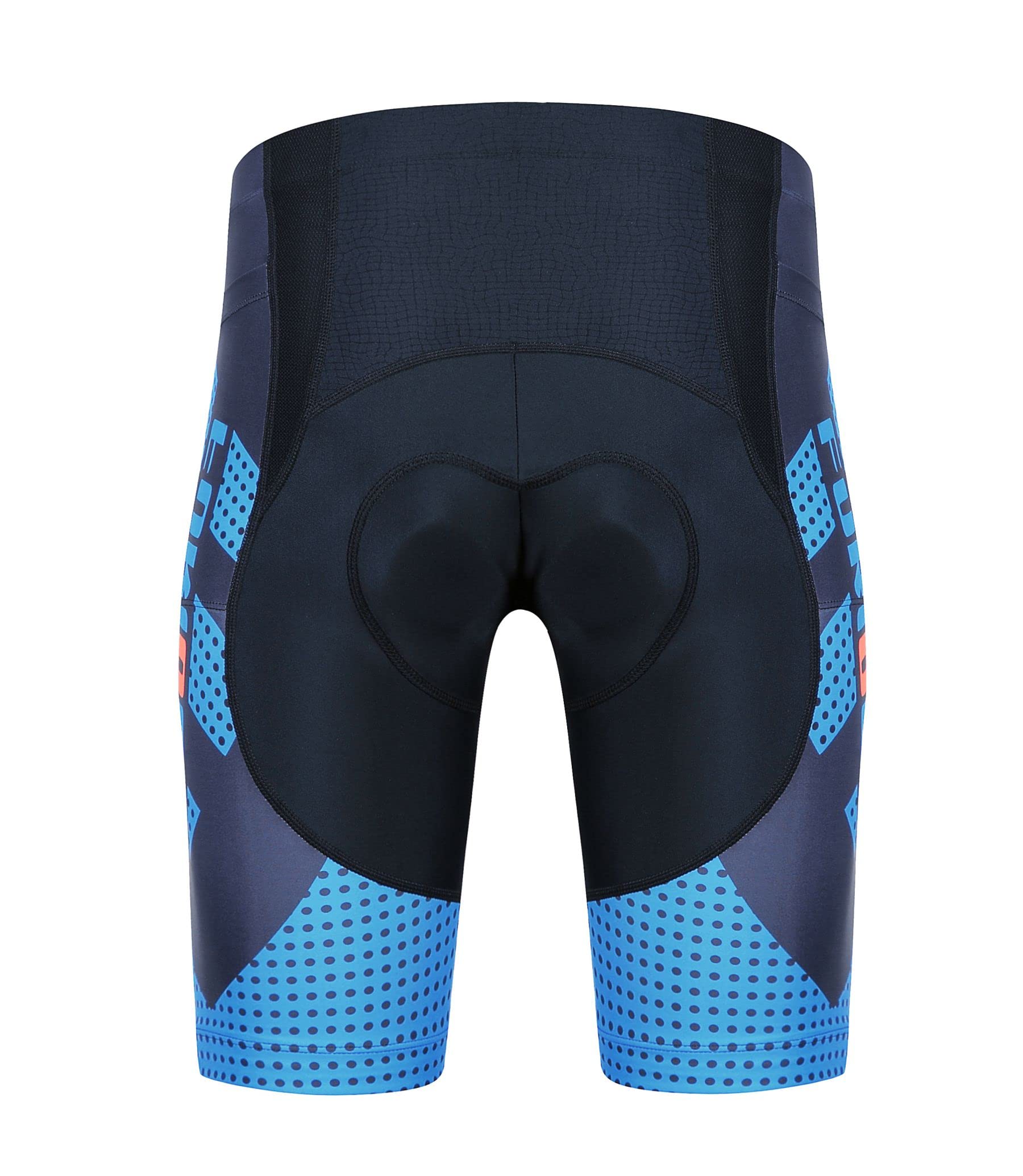 Mens Padded Cycling Shorts 3D Padded Bicycle Riding Pants Tights Bicycle Accessories Road Biking MTB with Pockets (Blue,Small,Male,Adult,US,Alpha,Small,Regular,Regular)