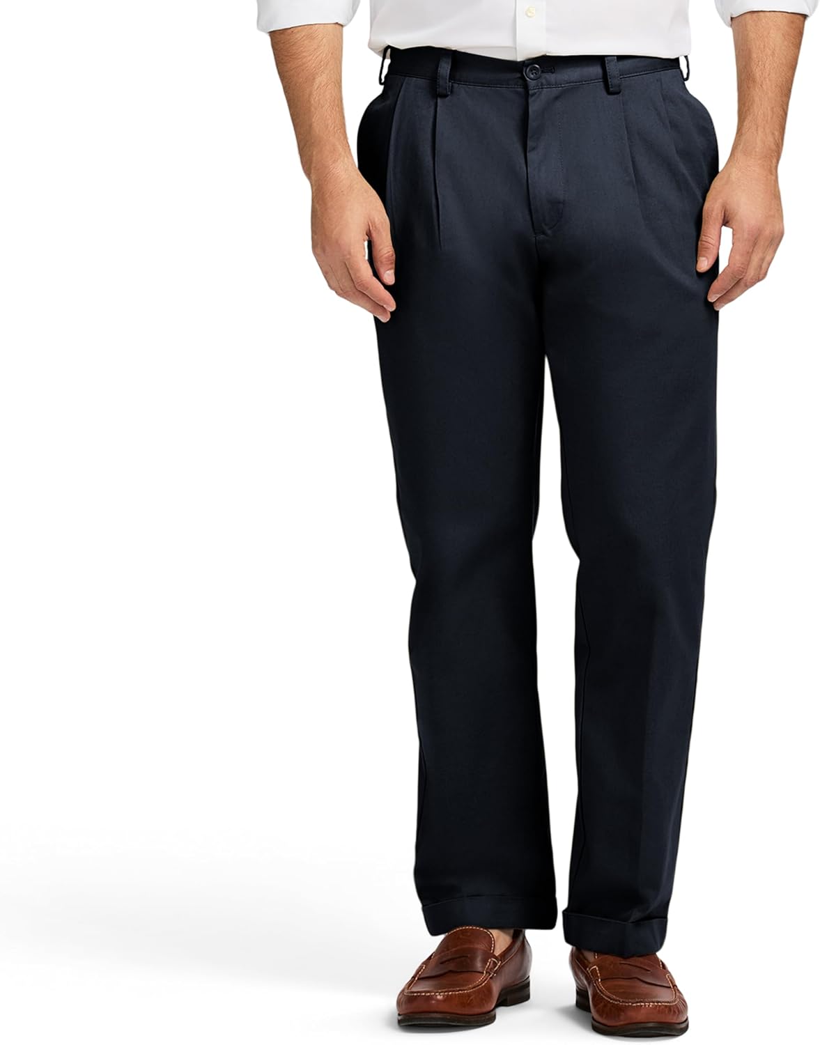 IZOD Men's American Chino Double Pleated Classic Fit Pant
