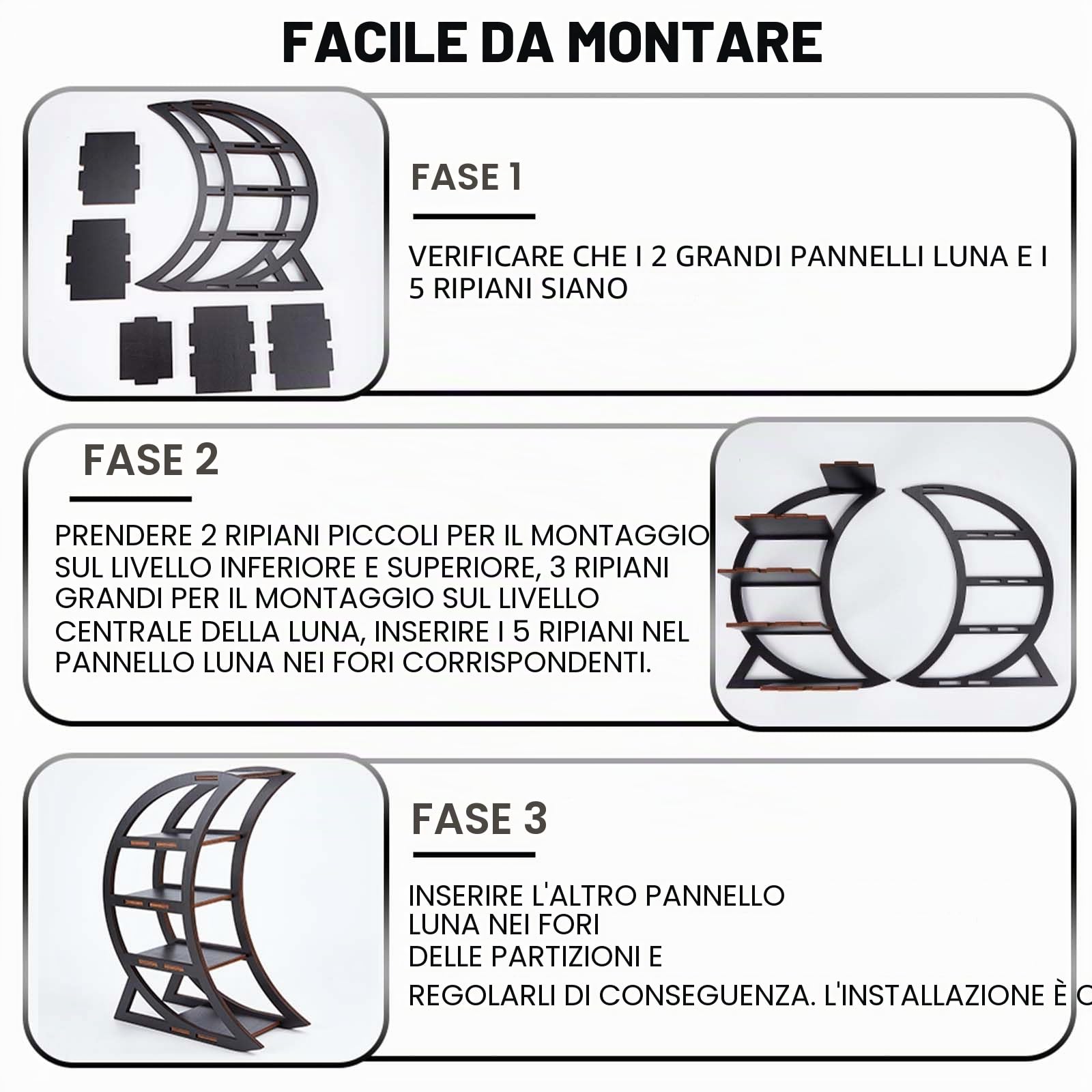 CREATCABIN Mensola in Cristallo di Luna Supporto in Cristallo Scaffale da Tavolo Mini Scaffale per Gingilli per Altare Pendolo Divinazione Rustica Pagana 22.3x29.5cm