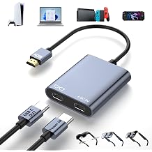 HDMI to USB C Adapter for AR Glasses, 4K@60Hz HDMI Male to USB-C Female AR Glasses Hub for XREAL One/Air 2 Pro, VITURE Pro, RayNeo Air 2s, Rokid, Switch 2/1, Steam Deck, PS5/4, Xbox, Portable Monitor