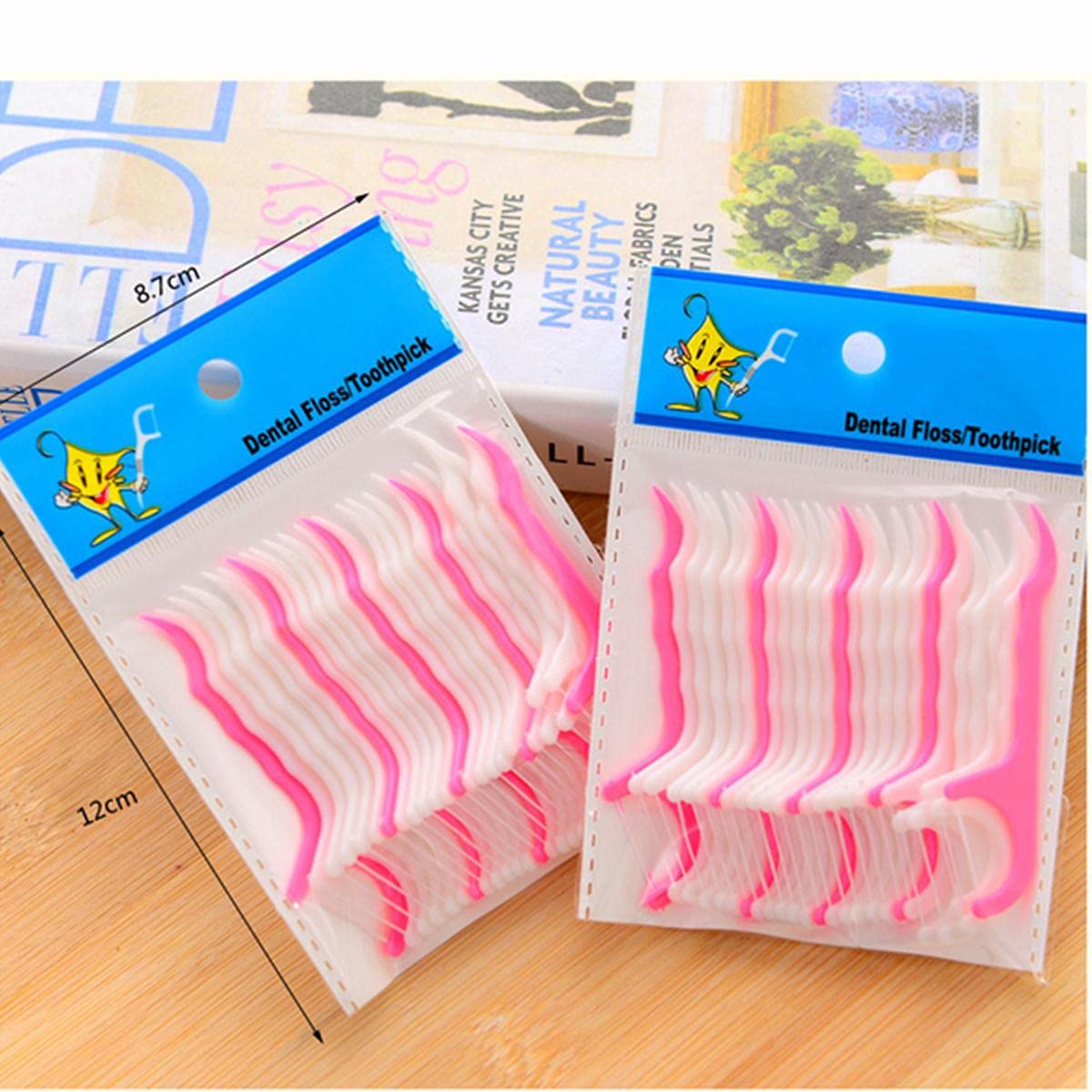 elecsera oral care dental floss tooth pick (pack of 80)