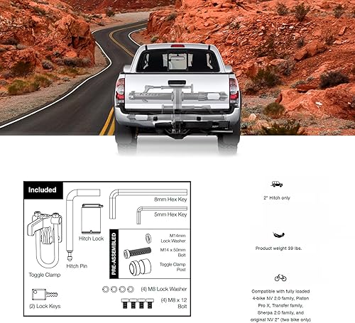 Miniatura 7 de Kuat Extensión pivotante de 2-2 pulgadas para portabicicletas Kuat (lado del conductor)