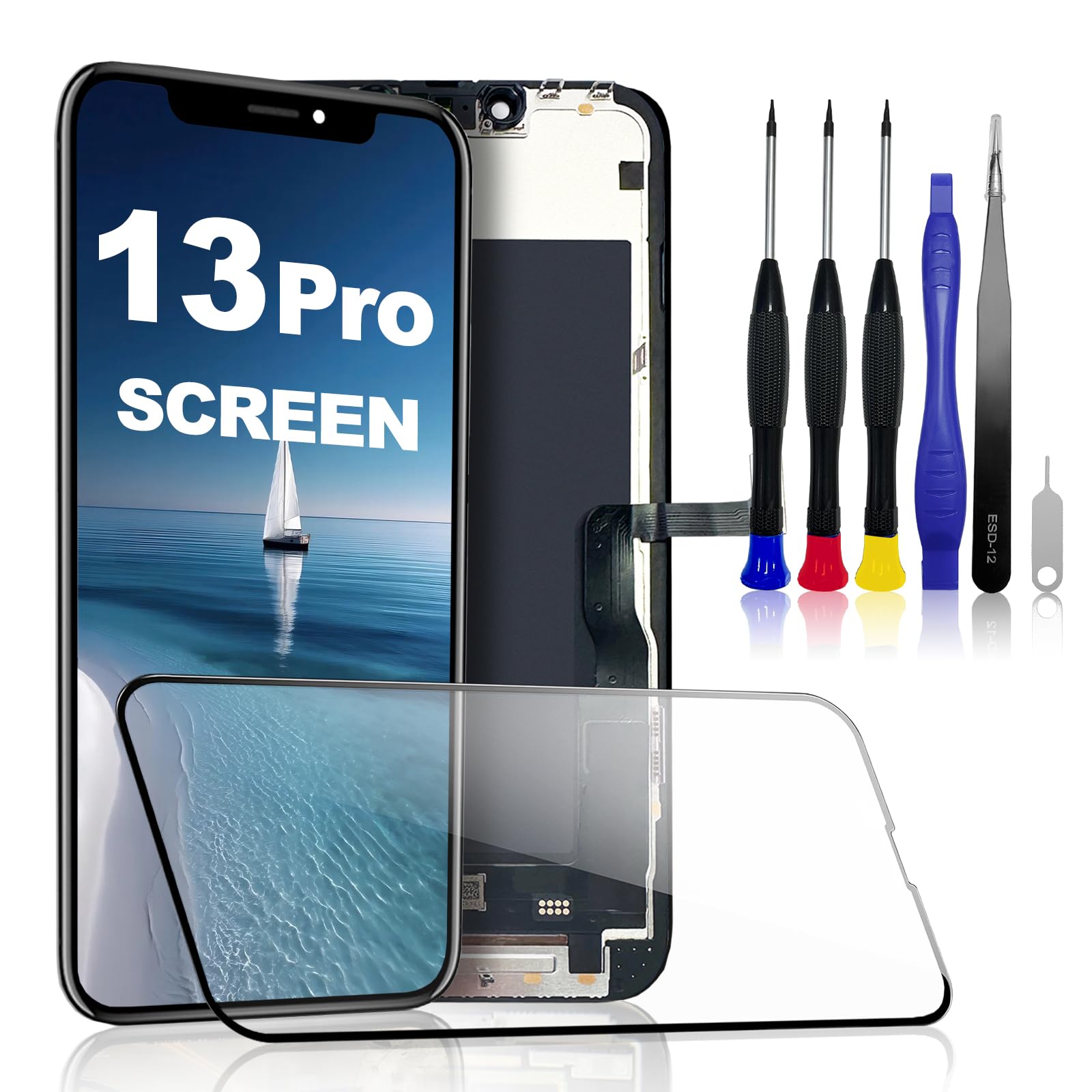 Écran pour iPhone 13 Pro avec True Tone programmable et numériseur de 6,1" - 8