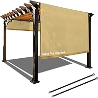 Vista 12 de Alion Home Funda universal transpirable para pérgola – Toldo de repuesto para pérgola – Cubierta de parasol ajustable para exteriores con varillas