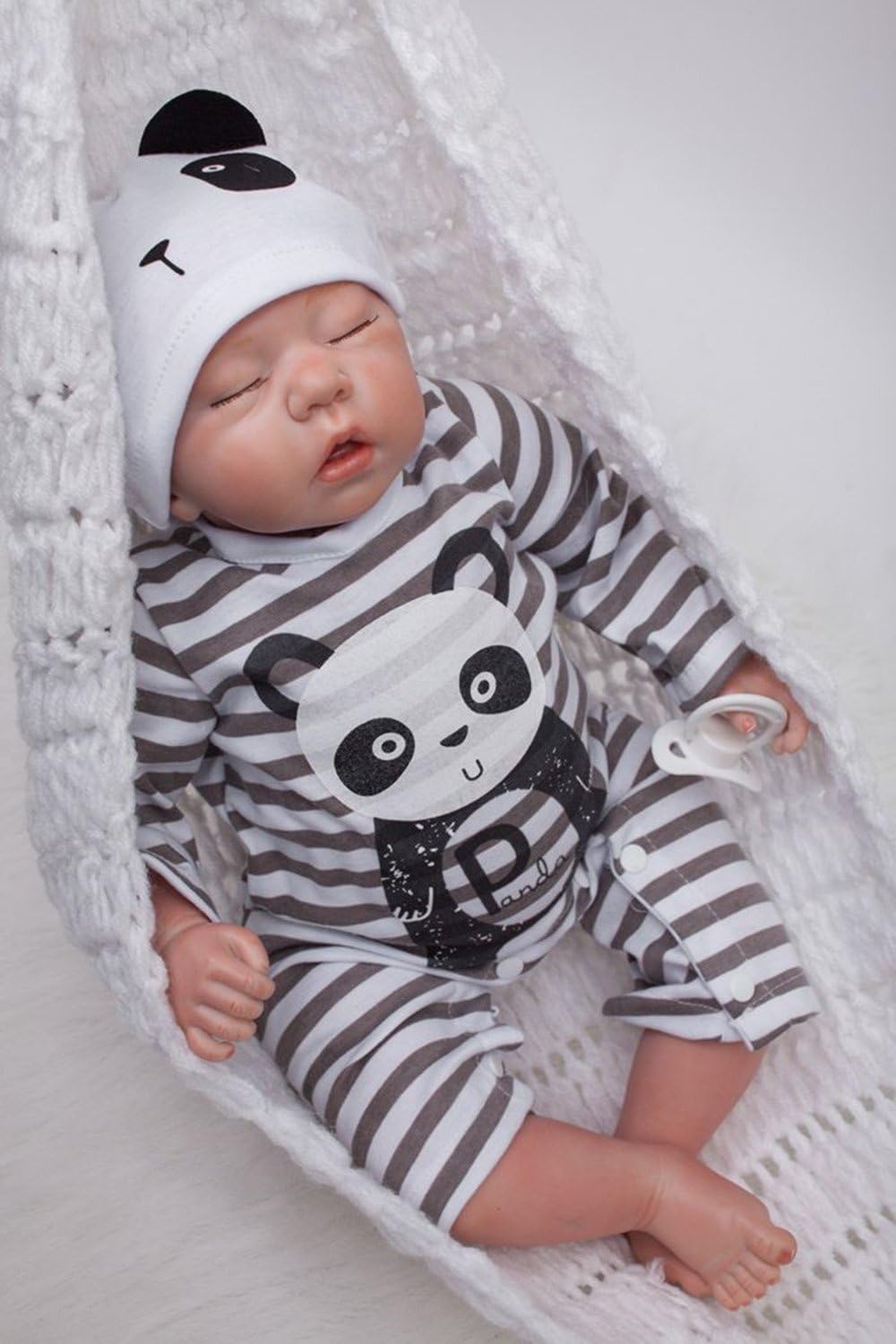 OUBL 20inch 50 CM cheap reborn babies boy soft Silicone Vinyl Realistic Newborn baby doll sleeping magnetic toy that look real toddler eyes closed