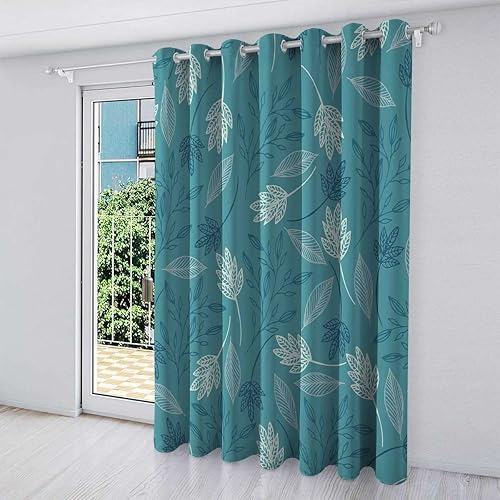 Cortinas verdes para Habitacion Drapes opacas para reducción de luz, 1 panel, 63 pulgadas de ancho x 87 pulgadas de alto