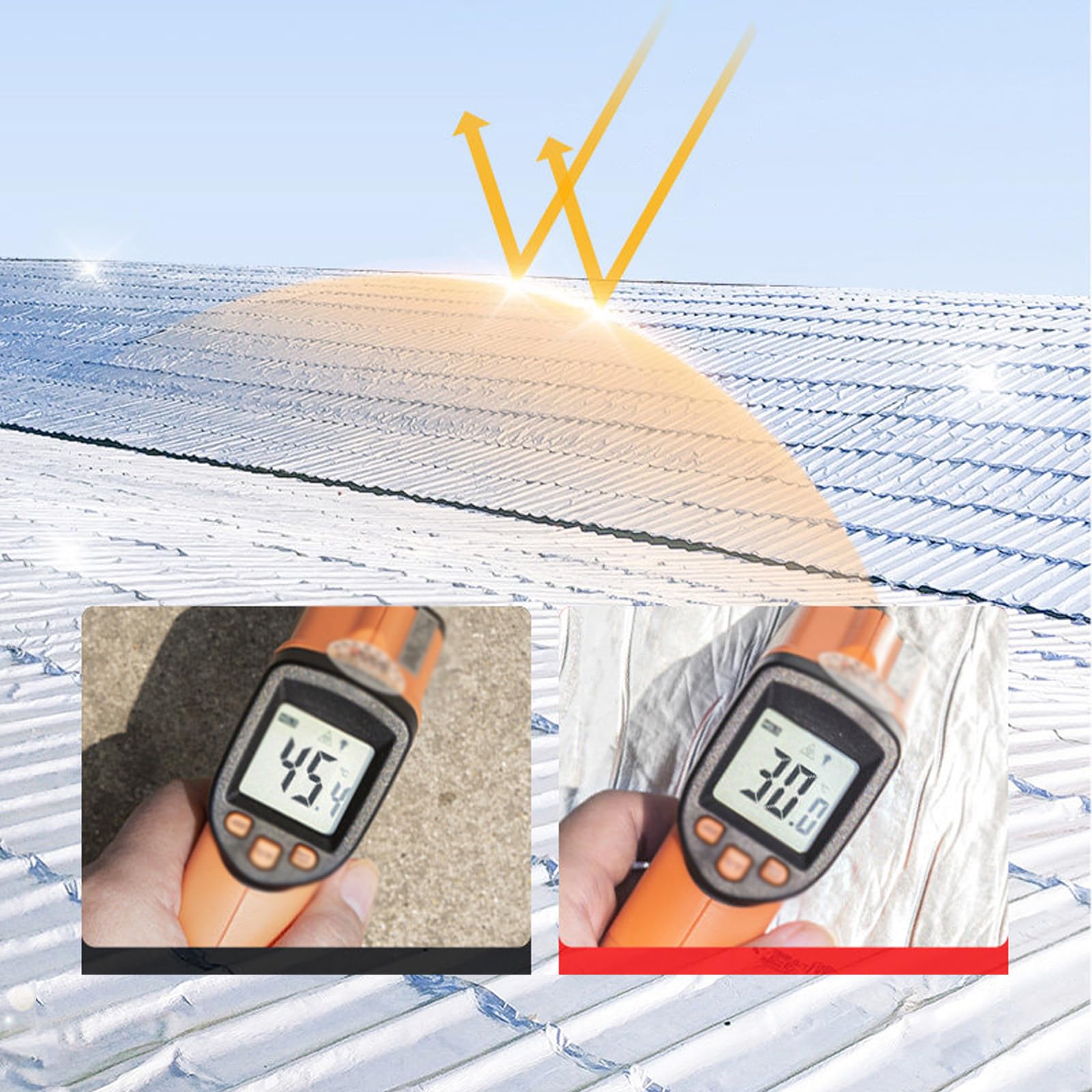 Cinta de Asfáltica Impermeable Autoadhesiva,Cinta Selladora de Aluminio,Cinta de Reparación Para Fugas de Techo,Reparación De Grietas,Ruptura De Tuberías,Plata (0.7x3m)