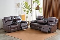 Vista 40 de A Ainehome Juego de muebles de sala de estar, juego de sofá reclinable, sofá de dos plazas para sala de estar, espacio pequeño, caravana, casa