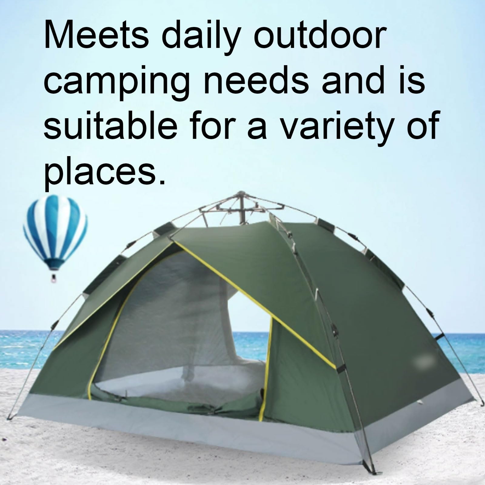Zelt Outdoor Vollautomatisches Zelt 2-3 Personen Zelt tragbares Zelt Doppel Tür Zelt Multifunktionszelt Sport & Freizeit