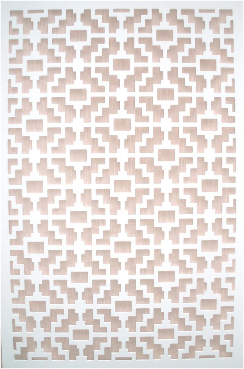 Acurio Fret White Vinyl Lattice Decorative Privacy Panel