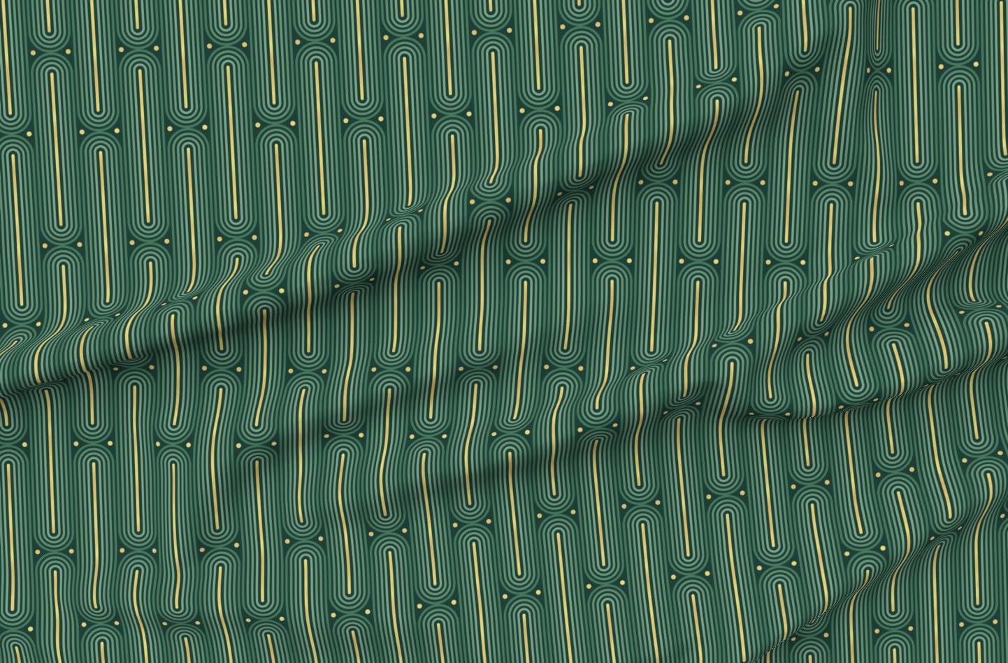 Spoonflower Fabric - Art Deco Vintage Sophisticated Glamour Printed on Petal Cotton Fabric Fat Quarter - Sewing Quilting Apparel Crafts Decor
