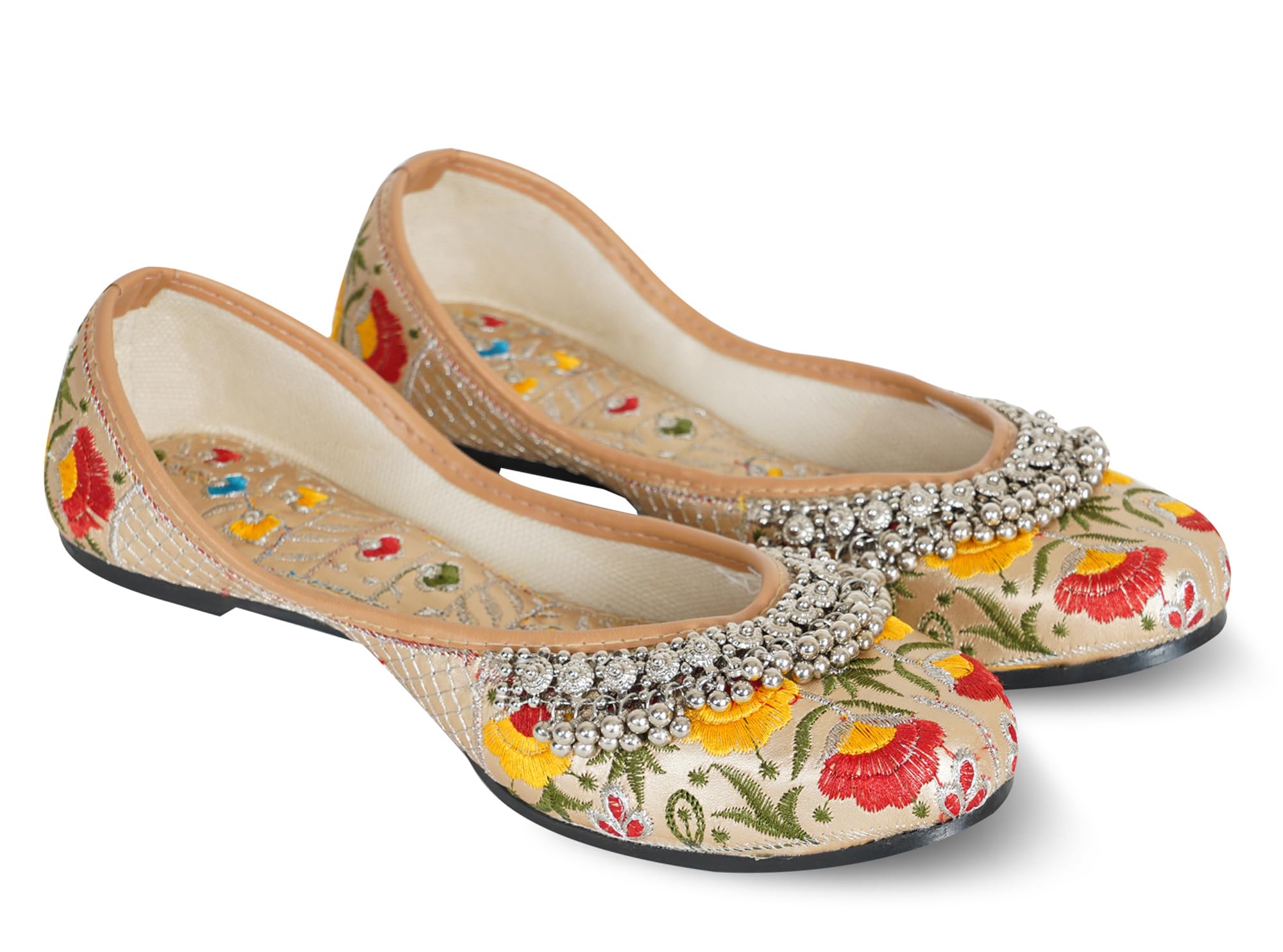 Women Ethnic Rajasthani Embroidery with Payal Punjabi Mojari's Shoe Juti Jutti’s-picture-54
