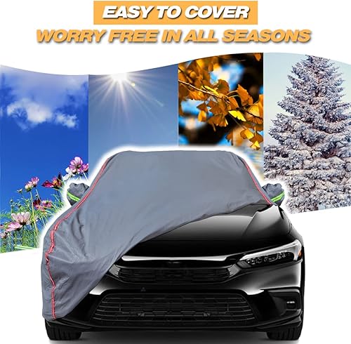 Miniatura 7 de 6 capas de PEVA nuevo material para camión, cubierta completa acolchada para automóvil, impermeable, para todo tipo de clima, resistente a la