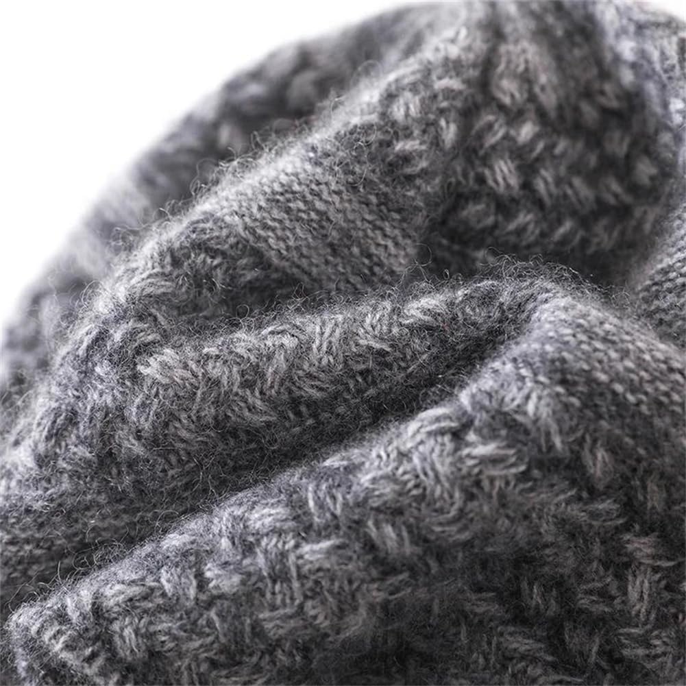 Gorro de Punto Gorros de Punto clásicos, Gorro de Punto Unisex Mezcla Lana Multicolor(Dark Gray9)