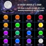 VGAzer Levitating Moon Lamp,Floating and Spinning in Air Freely 16 Colors with Gradually Changing LED Lights for Home,Office Decor,Unique Holiday Gifts,Night Light (White Moon)