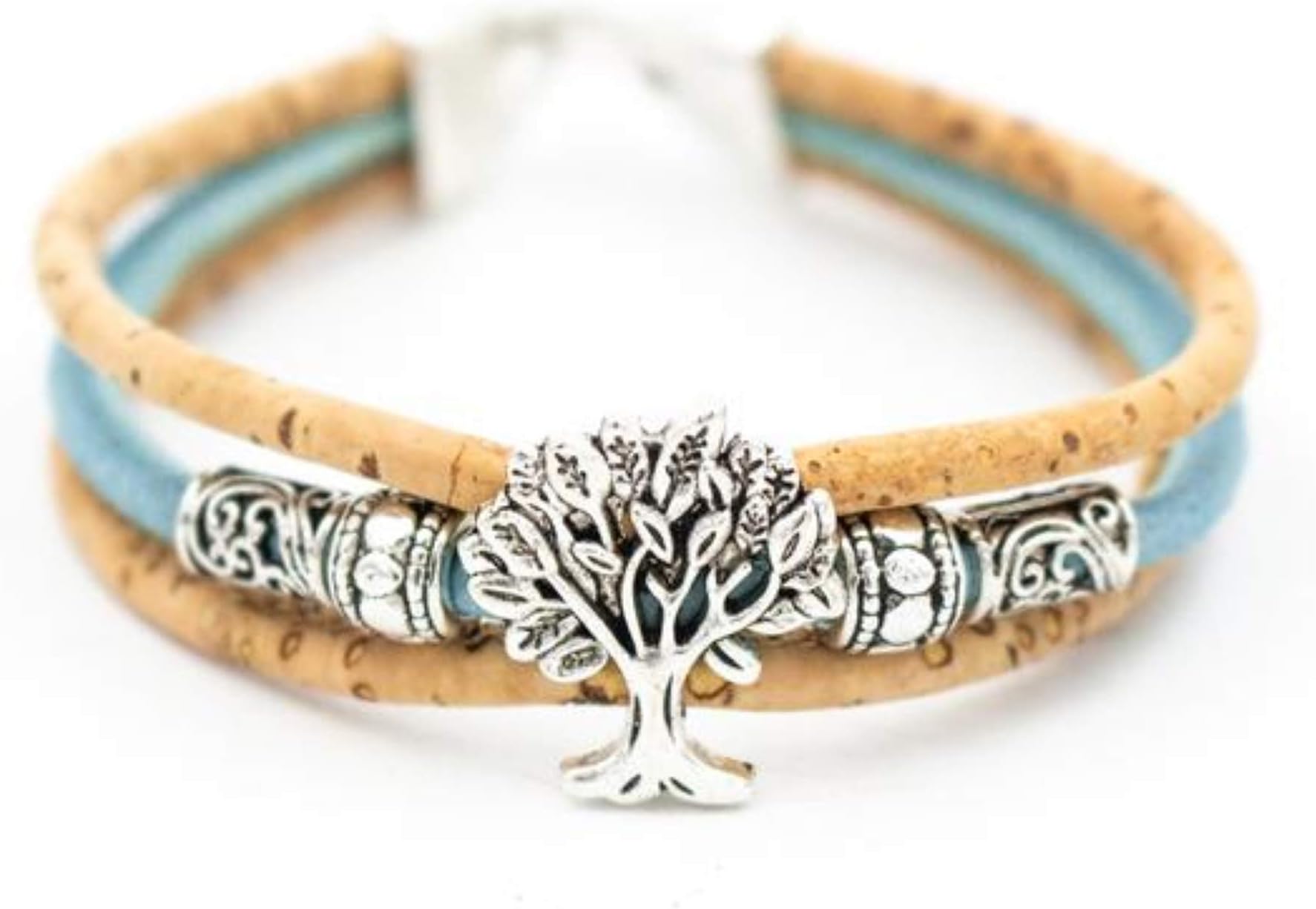 Handmade Cork Bracelet with Tree of Life, Vegan Organic Eco Friendly Gift, from Portugal, Very Stylish, Waterproof, Durable, Lightweight