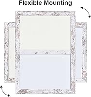 Vista 4 de Tablero de anuncios, pizarra blanca de fieltro para oficina, escuela, cocina, dormitorio, marco de madera blanca, 10.2 x 14.2 pulgadas, pizarra